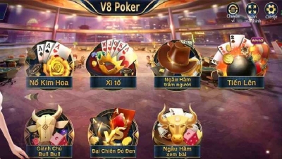 Sảnh V8 poker - Trải nghiệm thế giới game bài đổi thưởng